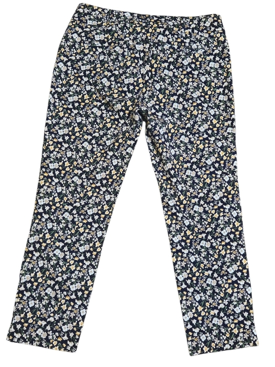 New York & Company Pants - Women's Navy Floral Print Stretch Dress Pants
